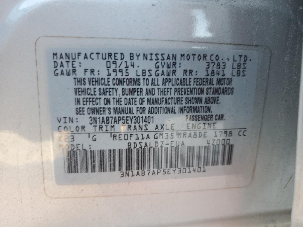 2014 Nissan Sentra - Image 14