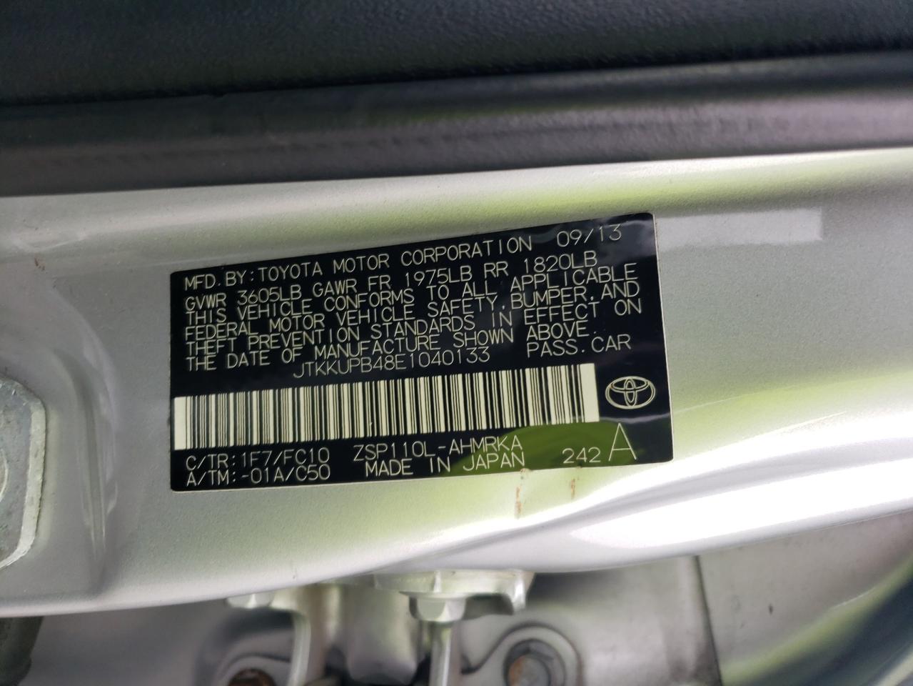 JTKKUPB48E1040133 2014 Toyota Scion Xd