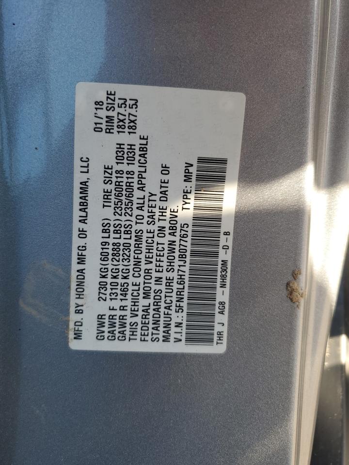 5FNRL6H71JB077675 2018 HONDA ODYSSEY - Image 14