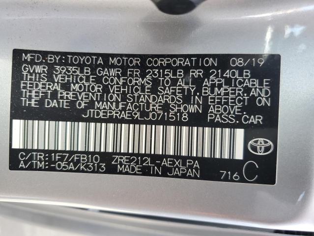 JTDEPRAE9LJ071518 Toyota Corolla LE 12