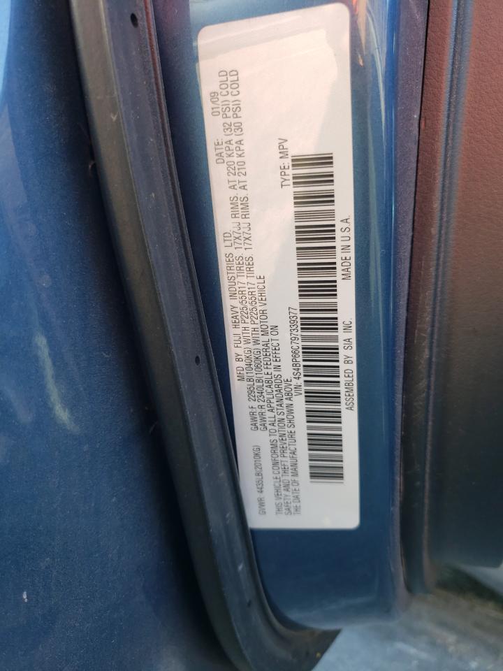 2009 Subaru Outback 2.5I Limited VIN: 4S4BP66C797339377 Lot: 73789594