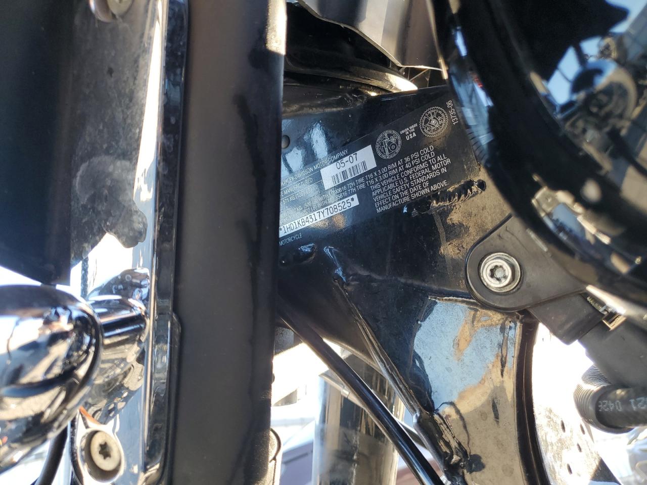 2007 Harley-Davidson Flhx California VIN: 1HD1KB4317Y708525 Lot: 73610704