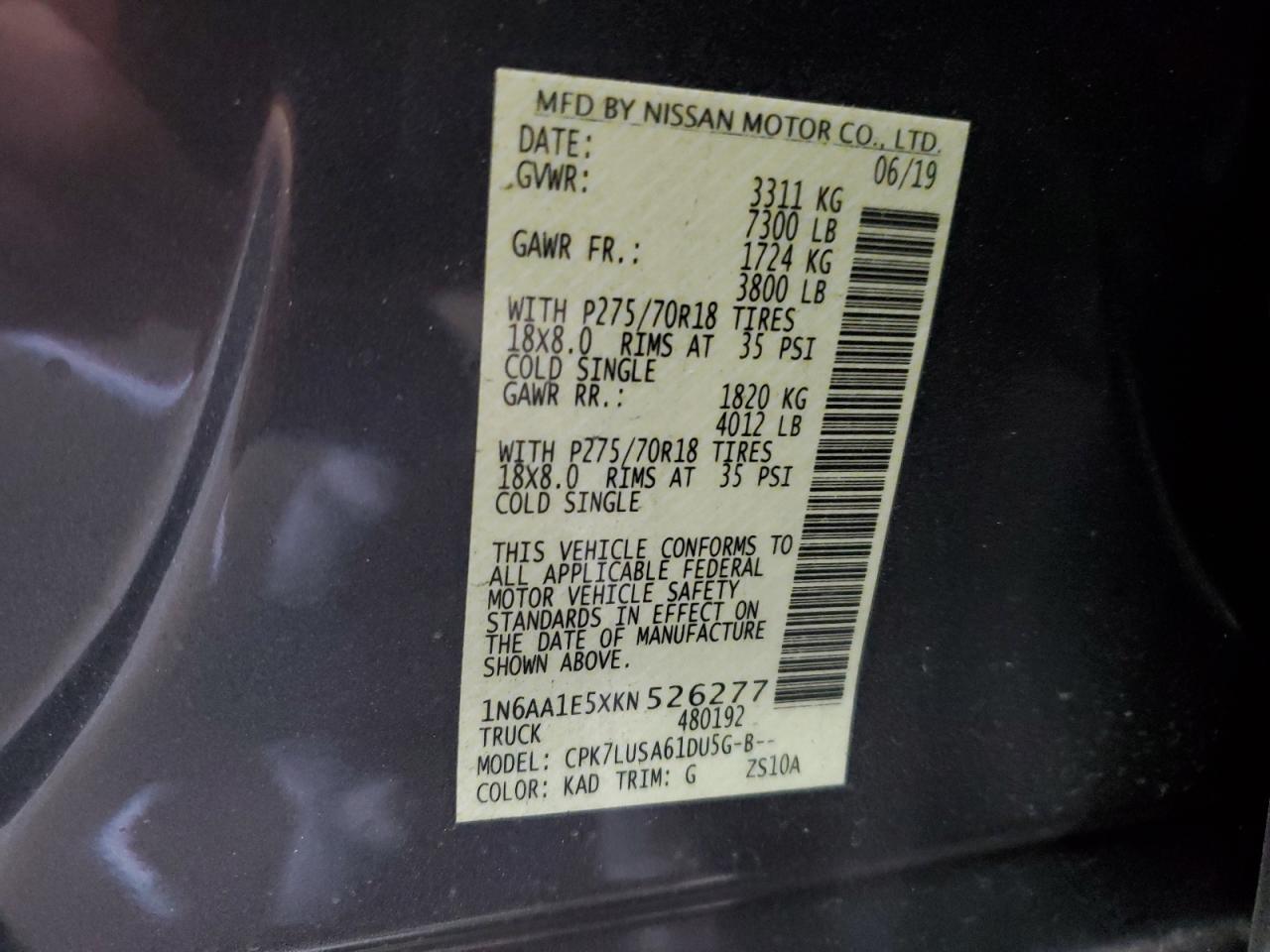 2019 Nissan Titan - Image 13
