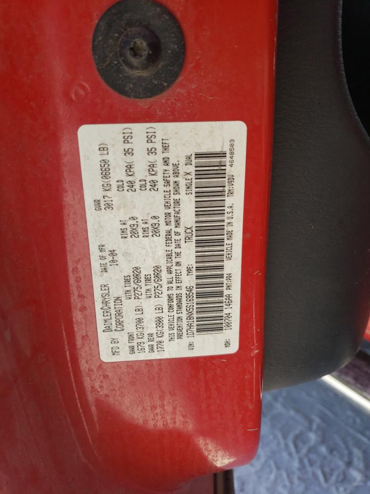 2005 Dodge Ram 1500 St VIN: 1D7HA18NX5S169546 Lot: 57027705