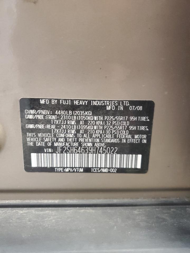 2009 Subaru Forester 2.5X Limited VIN: JF2SH64639H745022 Lot: 73919444