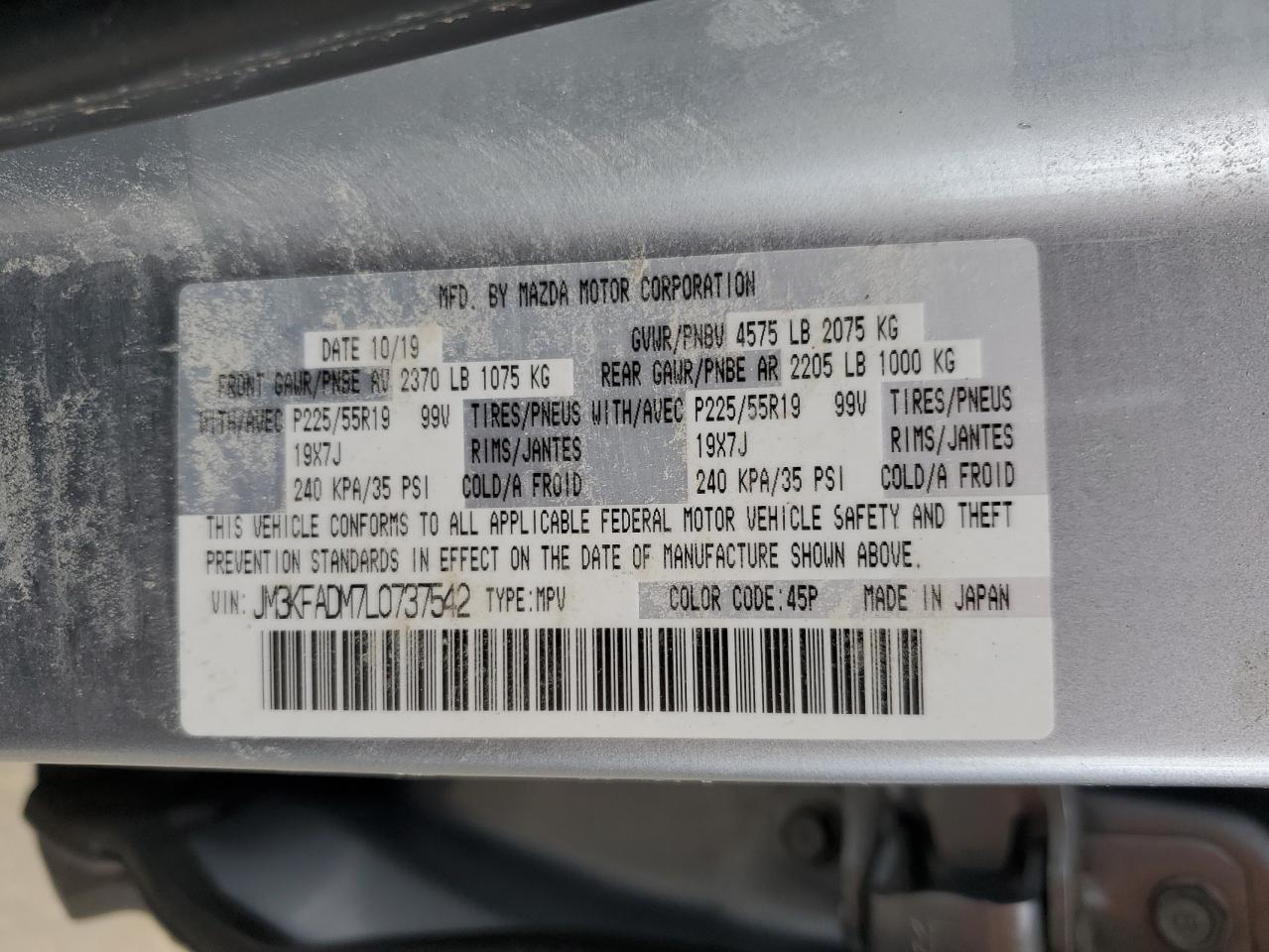 JM3KFADM7L0737542 2020 MAZDA CX-5 - Image 14