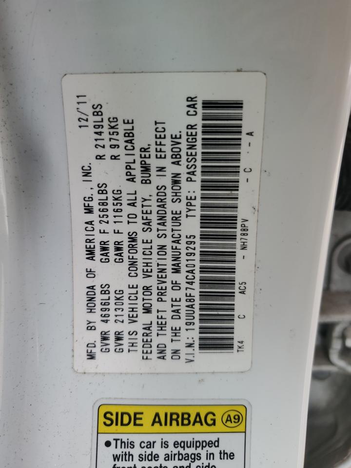 19UUA8F74CA019295 2012 Acura Tl