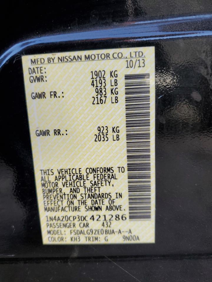 2013 Nissan Leaf S VIN: 1N4AZ0CP3DC421286 Lot: 73314234