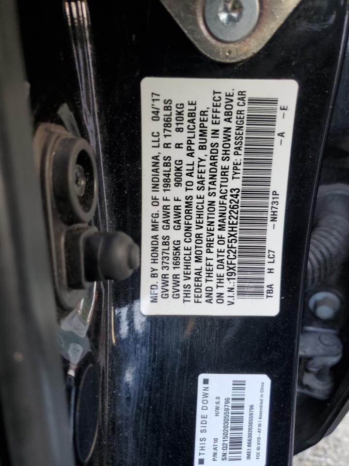 19XFC2F5XHE226243 2017 Honda Civic Lx