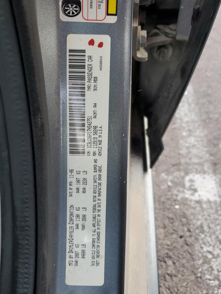 2007 Chrysler Sebring Touring VIN: 1C3LC56R17N542751 Lot: 77916724