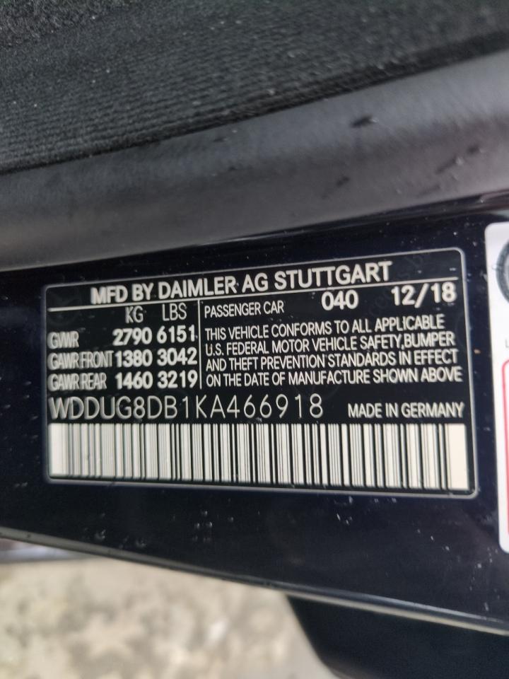 WDDUG8DB1KA466918 2019 Mercedes-Benz S 560