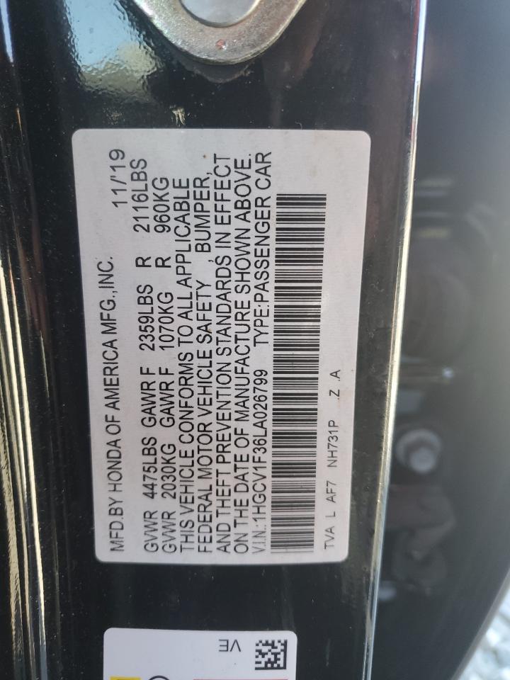 1HGCV1F36LA026799 2020 Honda Accord Sport