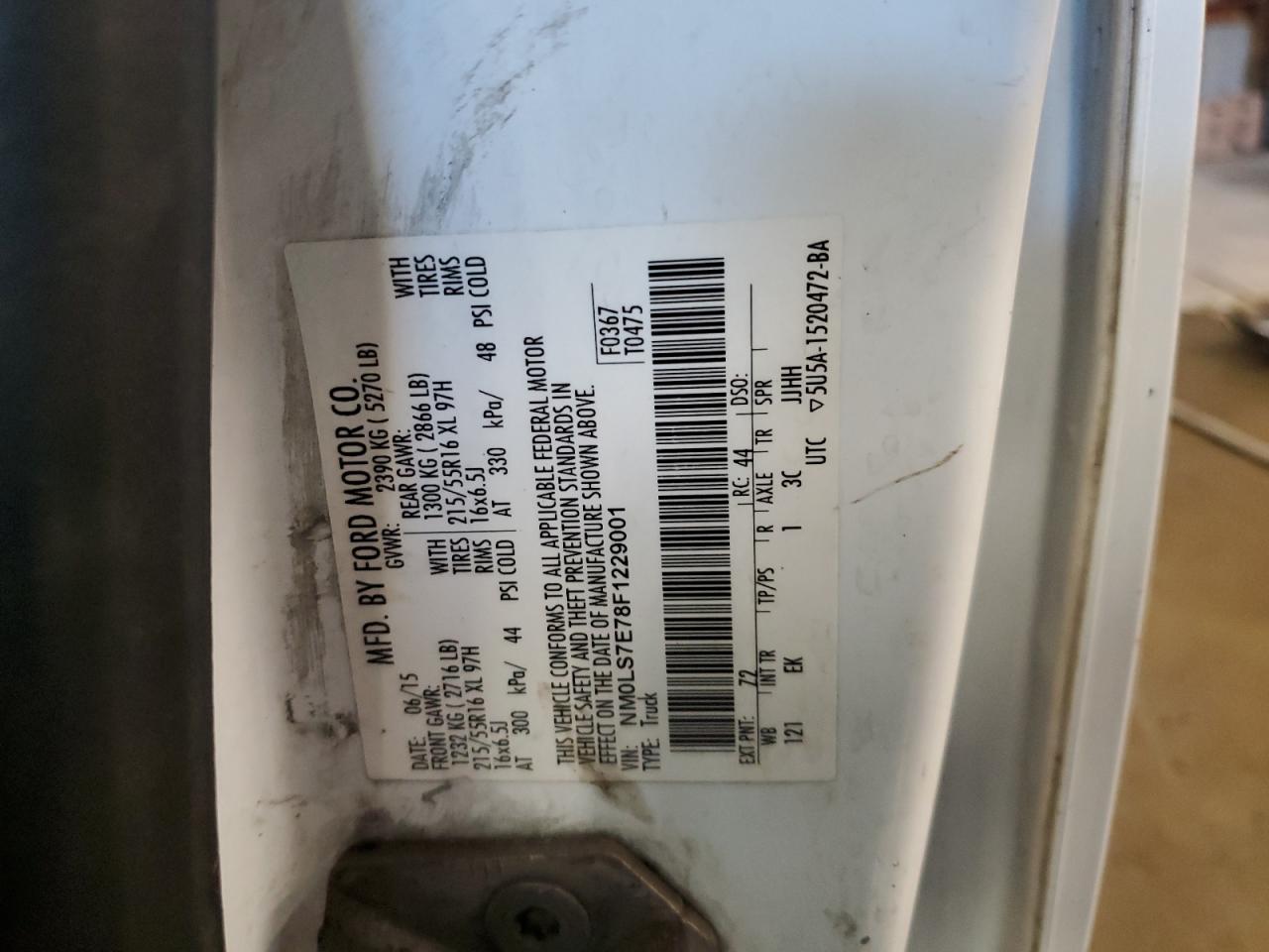 NM0LS7E78F1229001 2015 Ford Transit Connect Xl