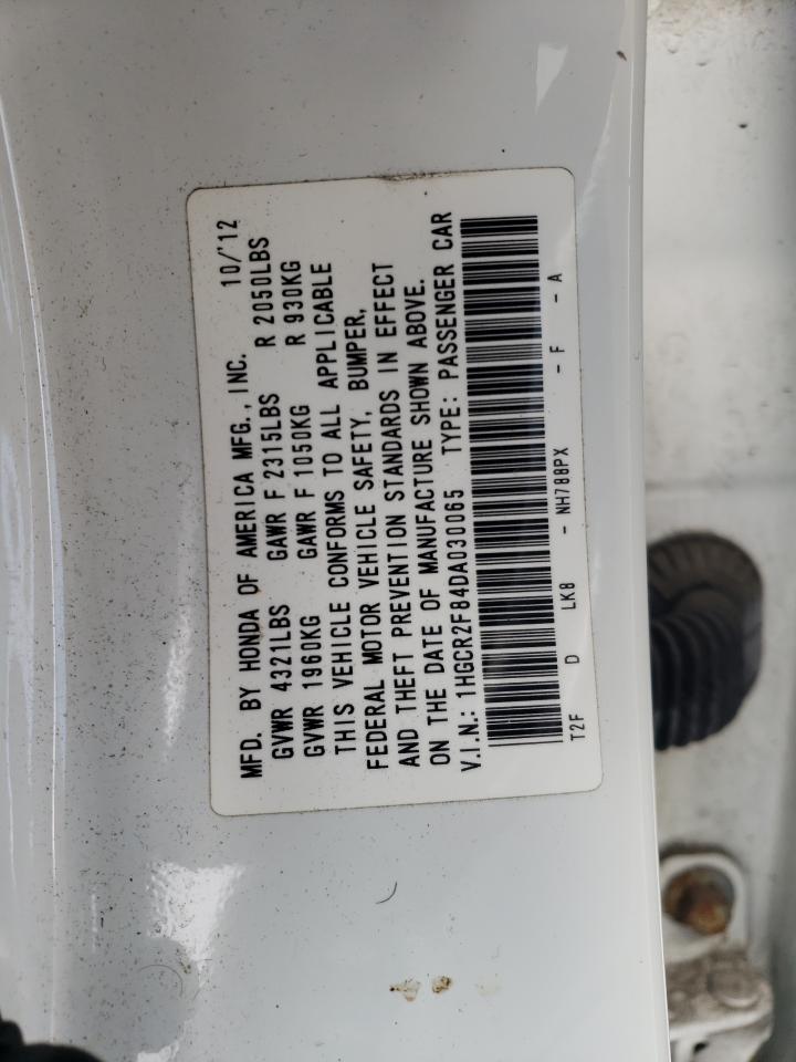 1HGCR2F84DA030065 2013 Honda Accord Exl