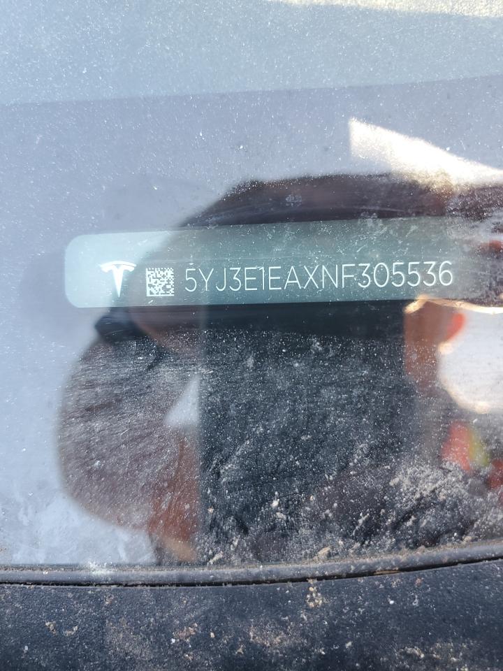 5YJ3E1EAXNF305536 2022 Tesla Model 3