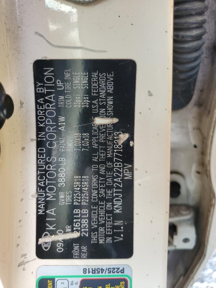 2011 Kia Soul + VIN: KNDJT2A22B7718313 Lot: 73831414