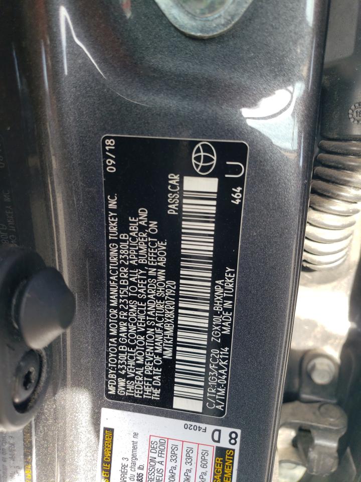 VIN NMTKHMBX8KR071920 2019 TOYOTA C-HR no.12