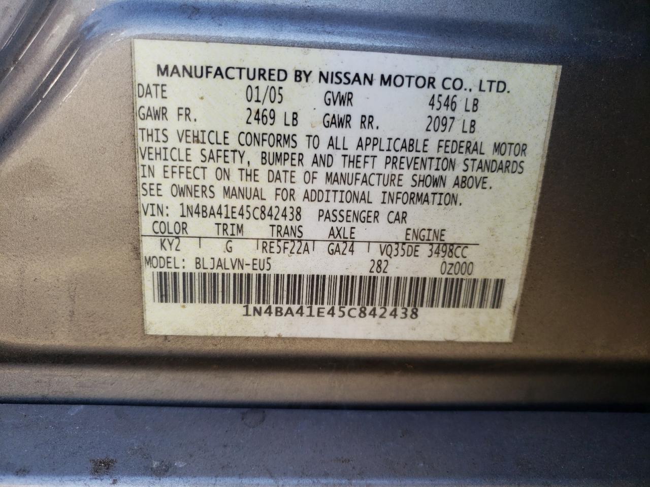 2005 Nissan Maxima - Image 13