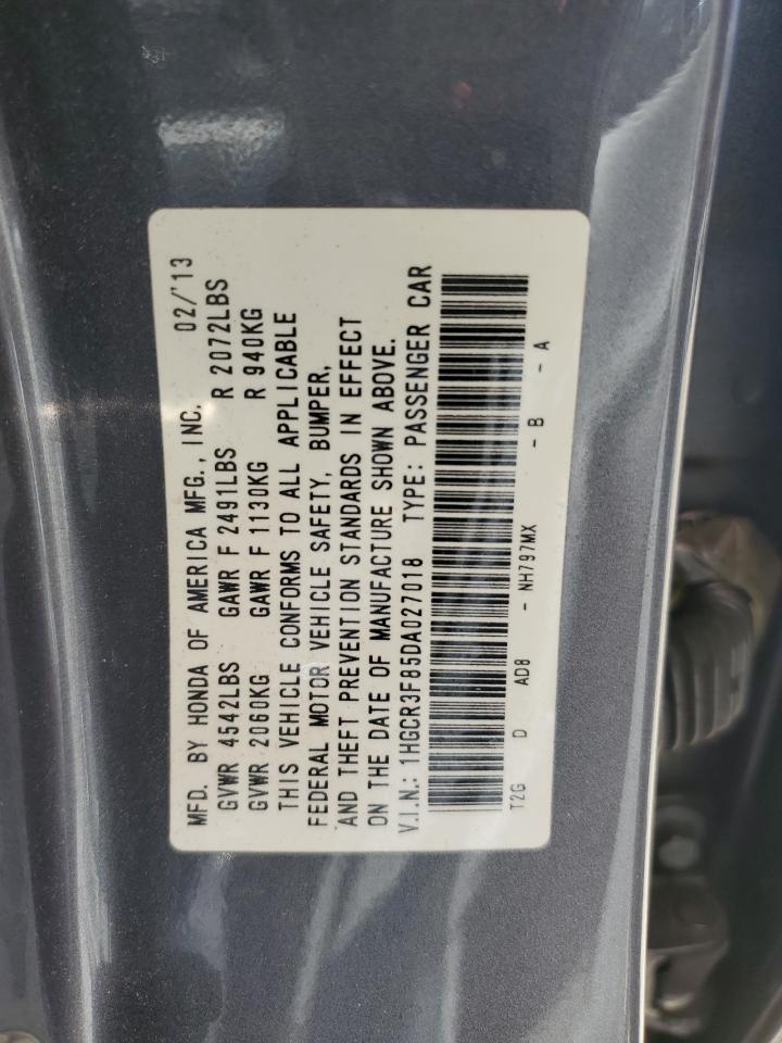 1HGCR3F85DA027018 2013 Honda Accord Exl