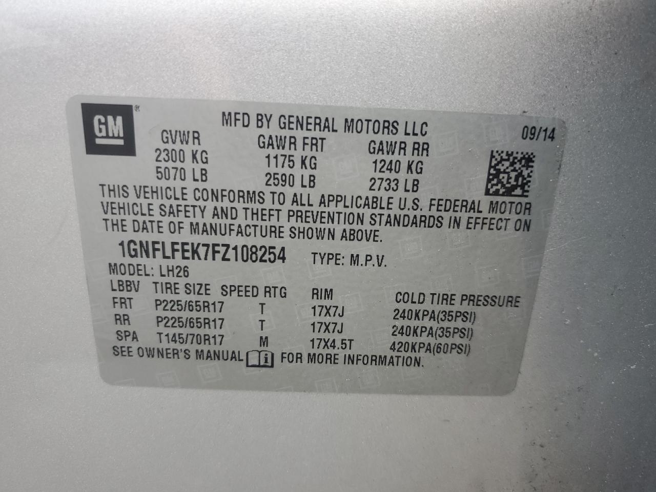 1GNFLFEK7FZ108254 2015 CHEVROLET EQUINOX - Image 13