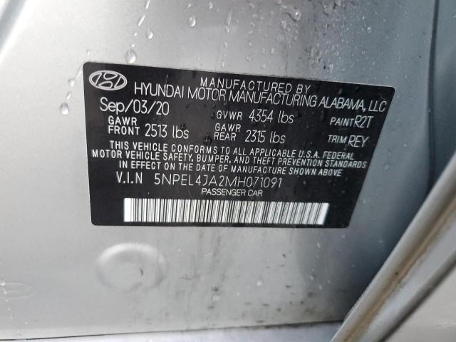 5NPEL4JA2MH071091 Hyundai Sonata SEL 12