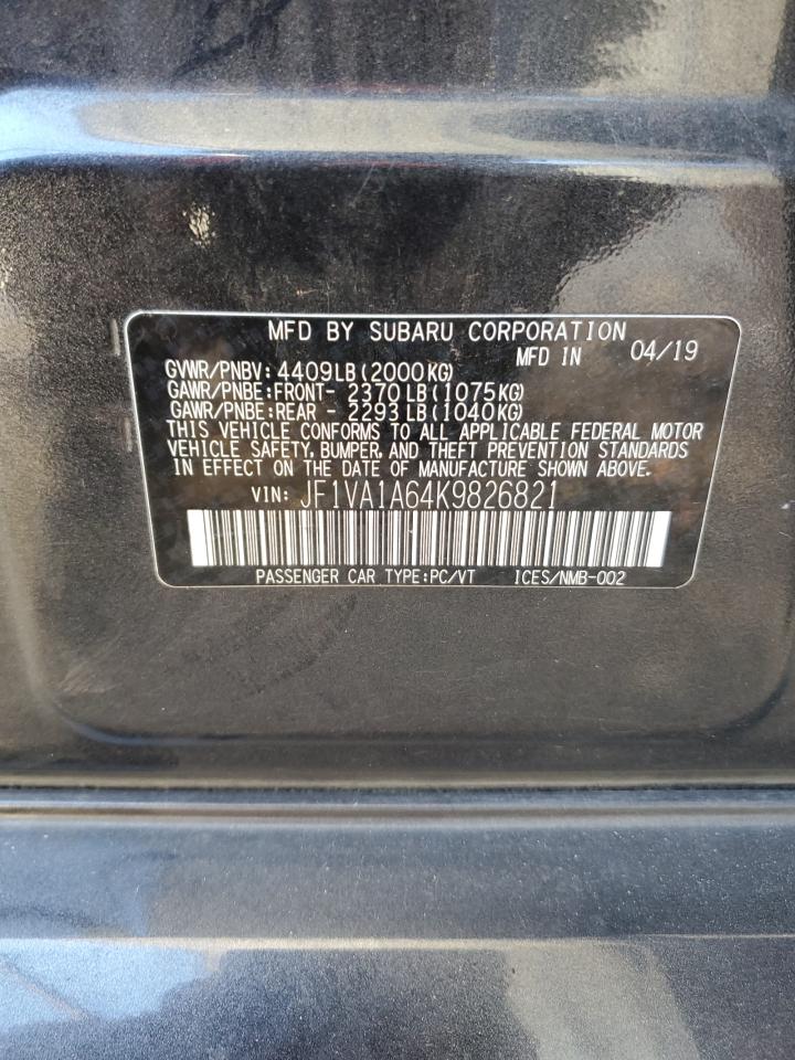 JF1VA1A64K9826821 2019 Subaru Wrx