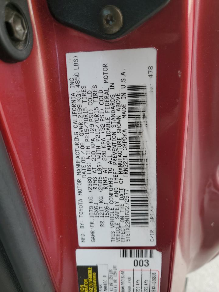 5TETX22N16Z272577 2006 Toyota Tacoma Access Cab