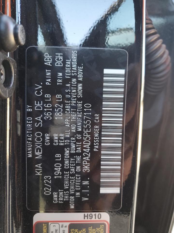 2023 Kia Rio Lx VIN: 3KPA24AD7PE557223 Lot: 75648004