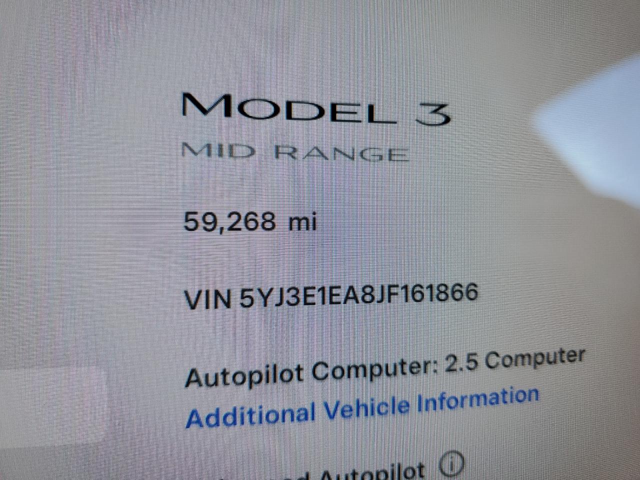 5YJ3E1EA8JF161866 2018 Tesla Model 3