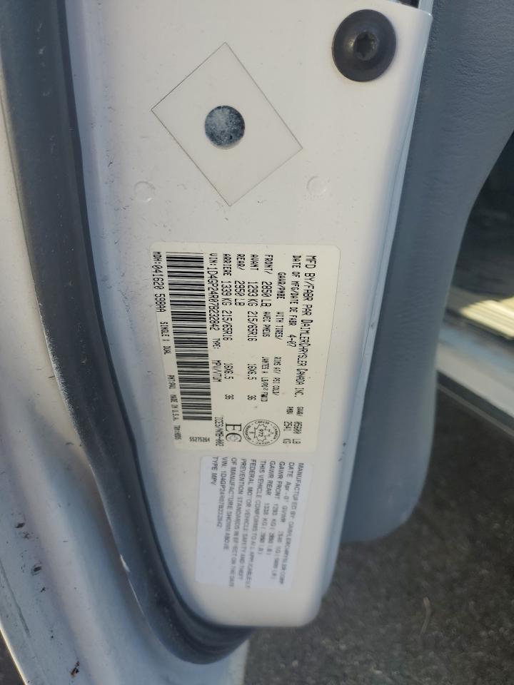 2007 Dodge Grand Caravan Se VIN: 1D4GP24R07B232842 Lot: 78547614