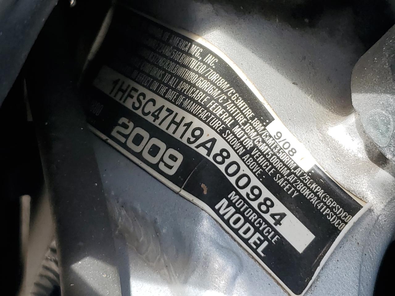 1HFSC47H19A800984 2009 Honda Gl1800