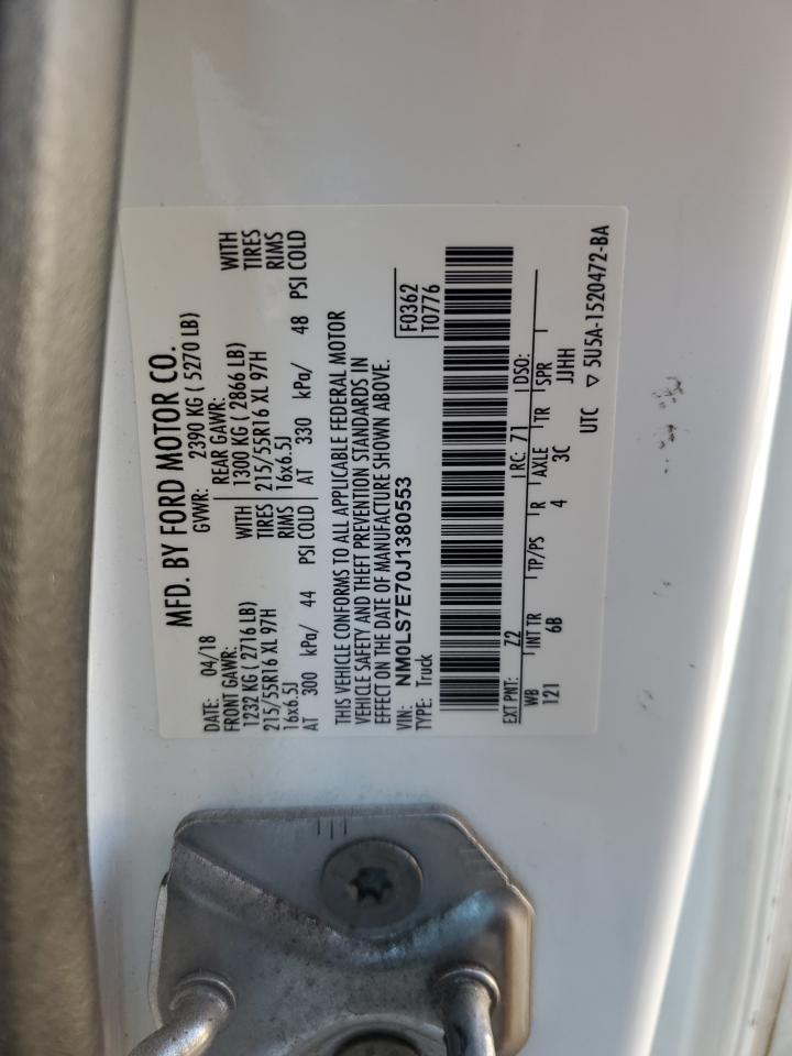 NM0LS7E70J1380553 2018 Ford Transit Connect Xl