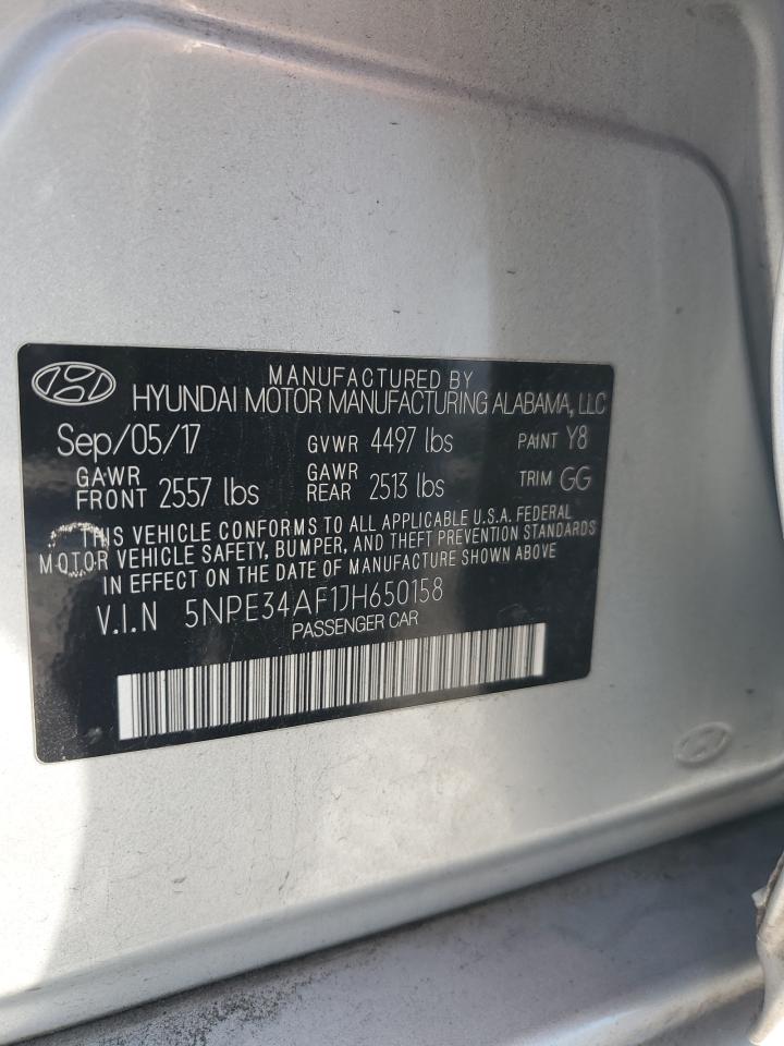 5NPE34AF1JH650158 2018 Hyundai Sonata Sport