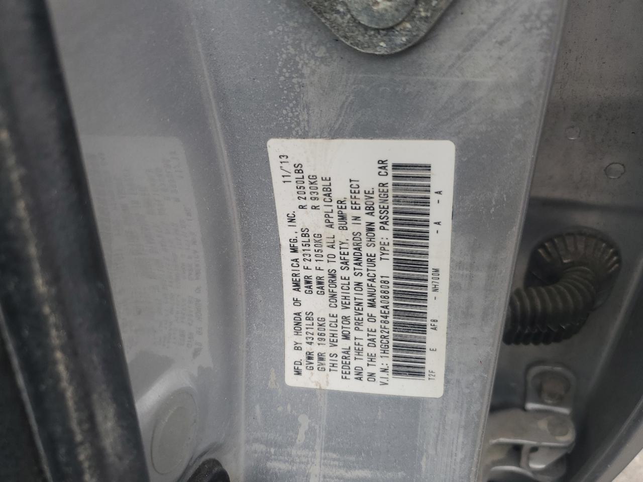 1HGCR2F84EA088081 2014 Honda Accord Exl