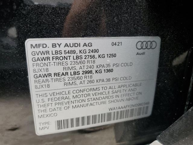 WA1AAAFY2M2092348 Audi Q5 PREMIUM 13