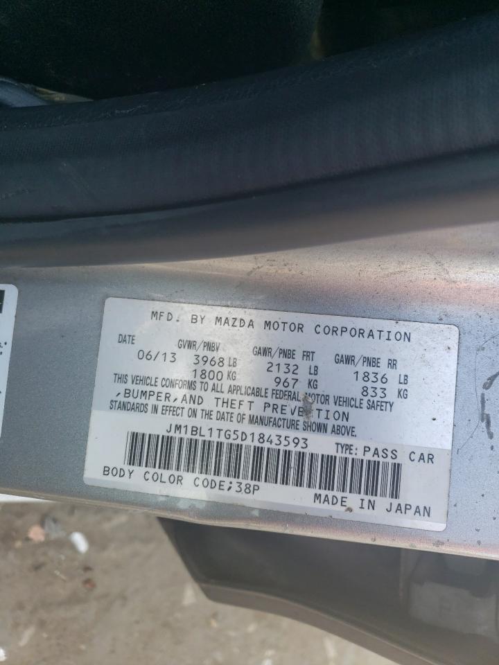 2013 Mazda 3 I VIN: JM1BL1TG5D1843593 Lot: 76210004
