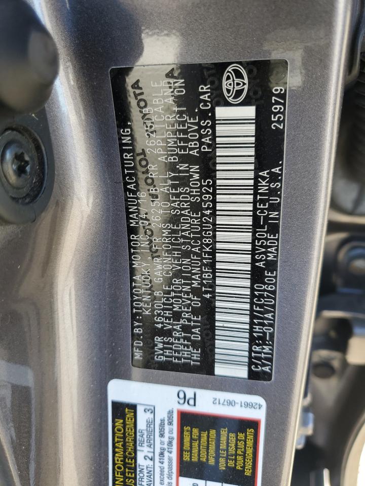 4T1BF1FK8GU245925 2016 TOYOTA CAMRY - Image 12