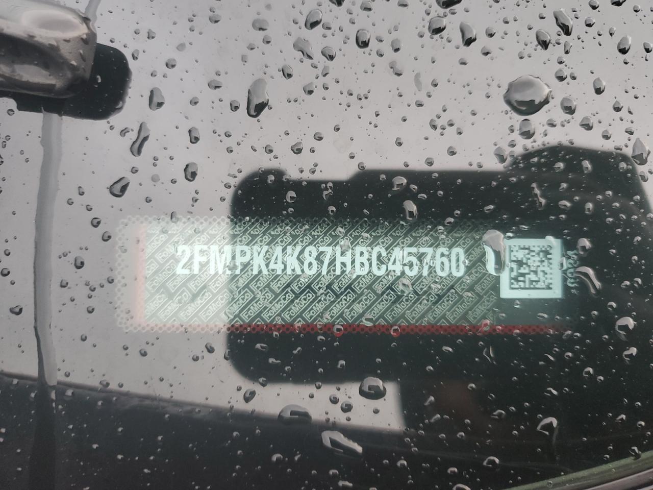 2017 Ford Edge Titanium VIN: 2FMPK4K87HBC45760 Lot: 76496074