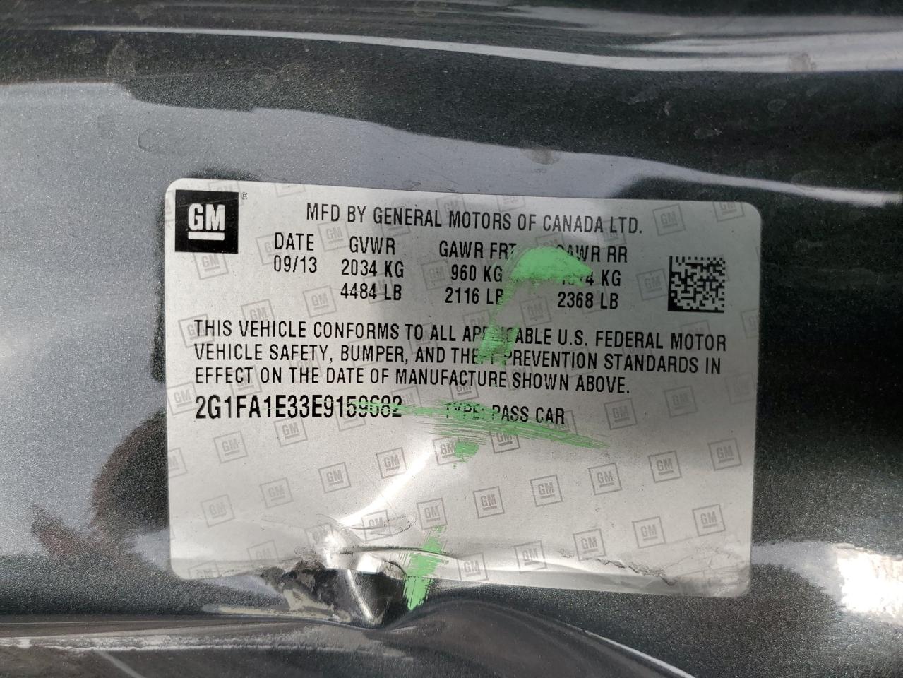 2G1FA1E33E9159682 2014 Chevrolet Camaro Ls