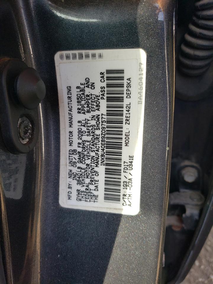 1NXBU40E89Z097577 2009 Toyota Corolla Base