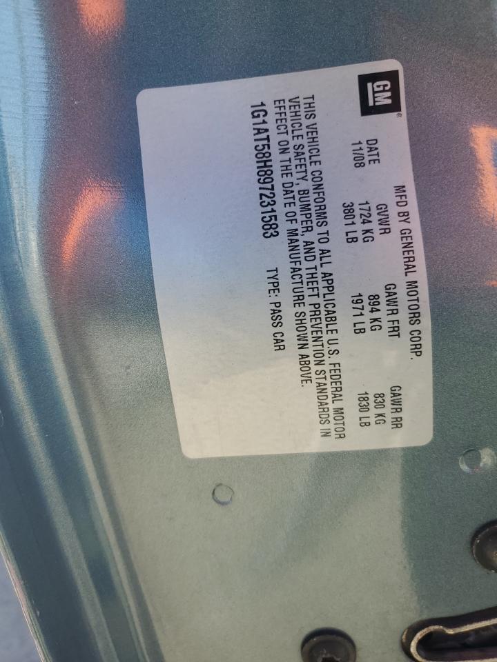 2009 Chevrolet Cobalt Lt VIN: 1G1AT58H897231583 Lot: 75064354