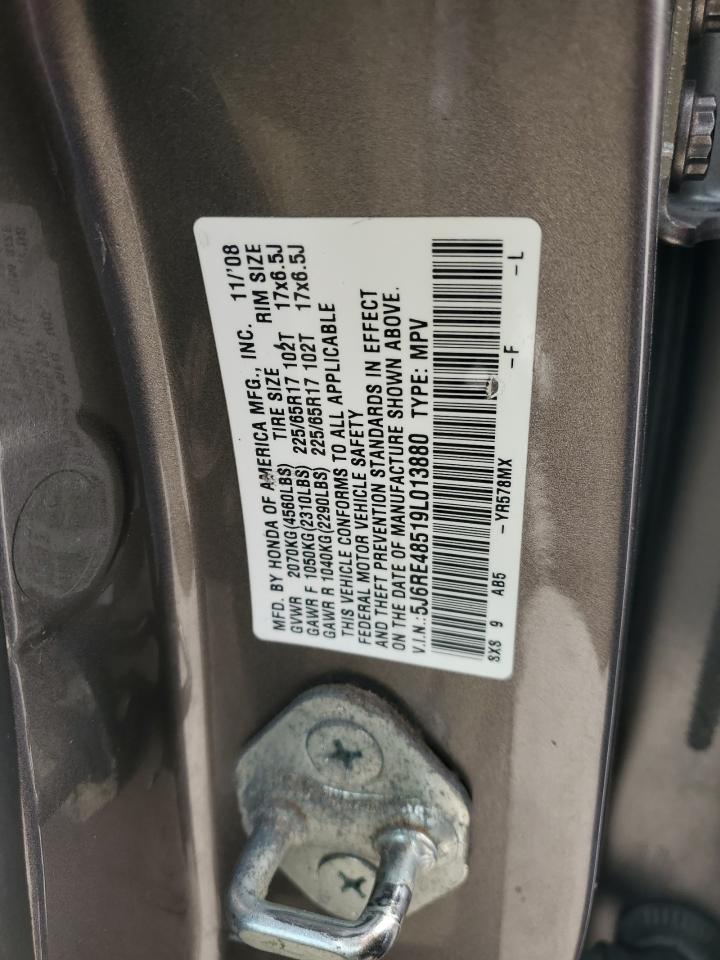 2009 Honda Cr-V Ex VIN: 5J6RE48519L013880 Lot: 64954845