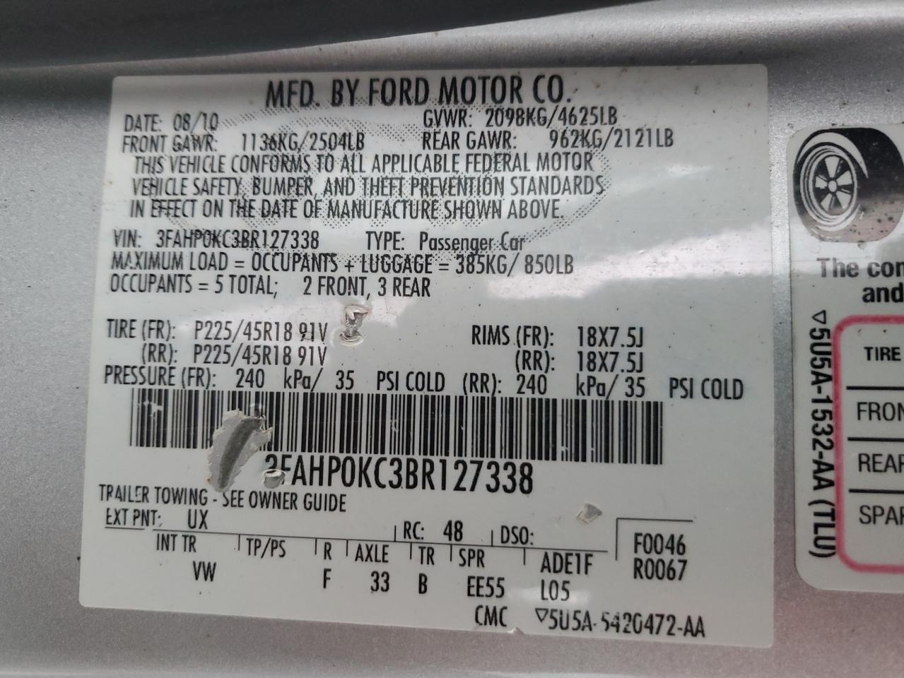2011 Ford Fusion - Image 12