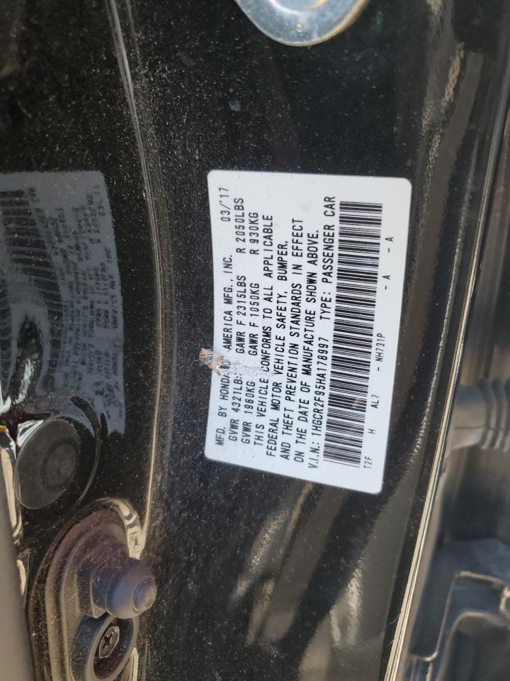 1HGCR2F95HA178997 2017 Honda Accord Exl