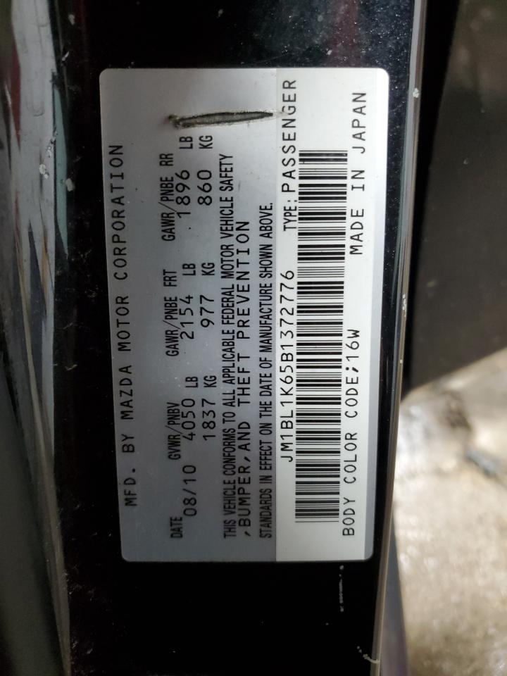 2011 Mazda 3 S VIN: JM1BL1K65B1372776 Lot: 73537104