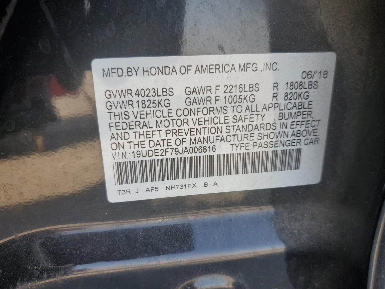 19UDE2F79JA006816 2018 Acura Ilx Premium