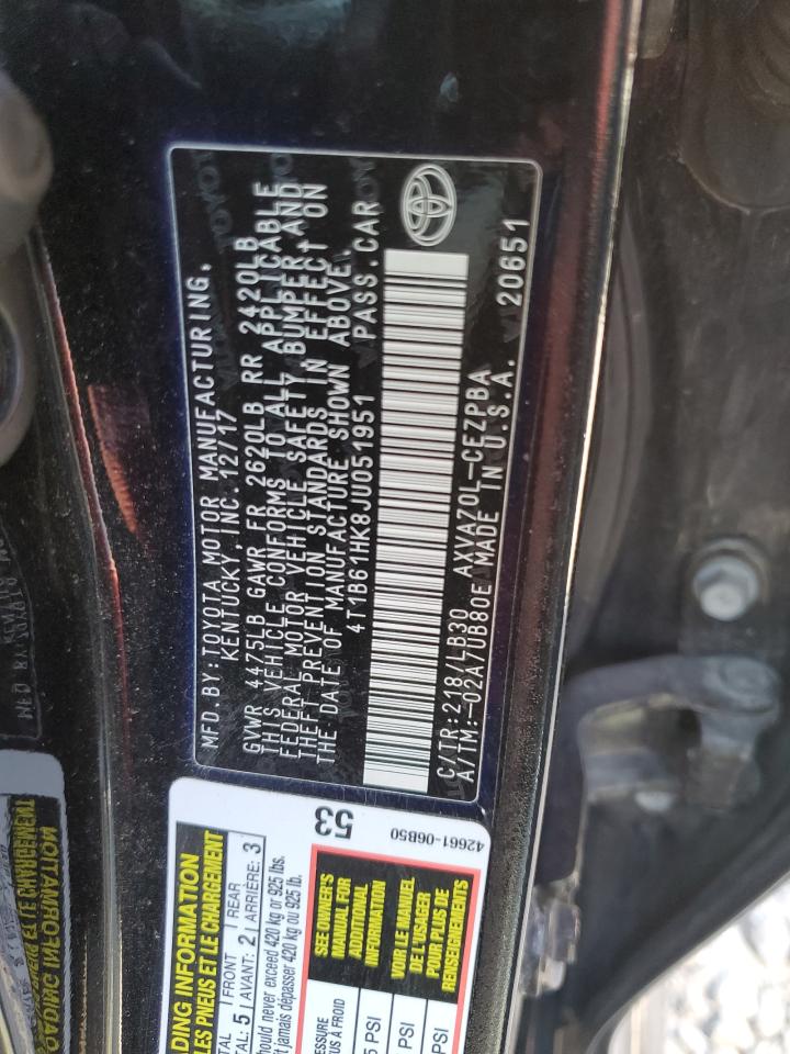 4T1B61HK8JU051951 2018 TOYOTA CAMRY - Image 15