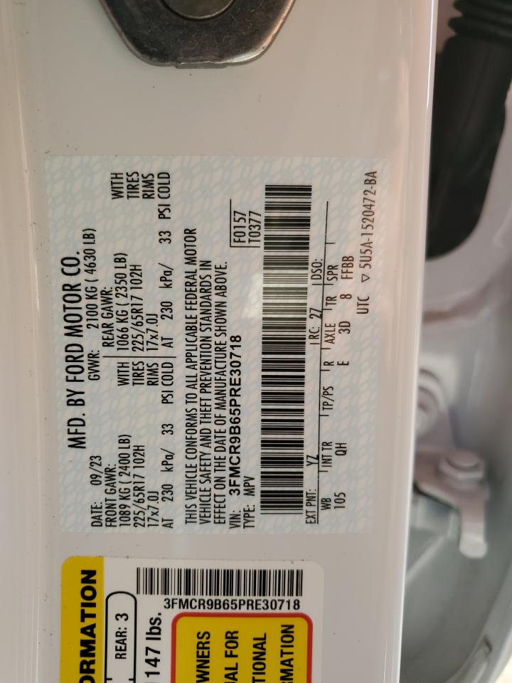 2023 Ford Bronco Sport Big Bend VIN: 3FMCR9B65PRE30718 Lot: 77731884