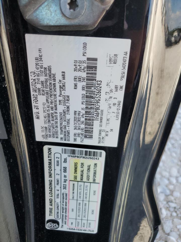 2016 Ford Mustang Gt VIN: 1FA6P8CF9G5260243 Lot: 74082564