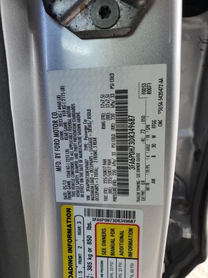 3FA6P0H73DR349687 2013 Ford Fusion Se